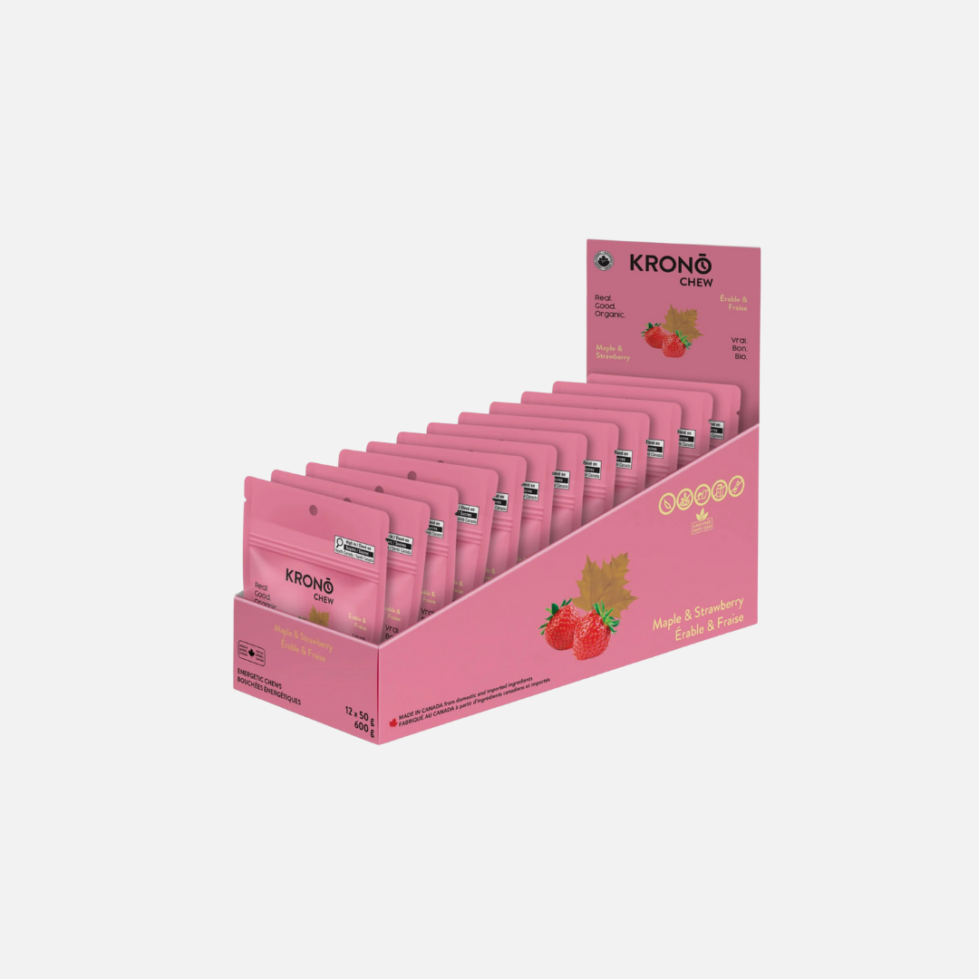 KRONO NUTRITION Bouchées Énergétiques Chew - Érable et Fraise