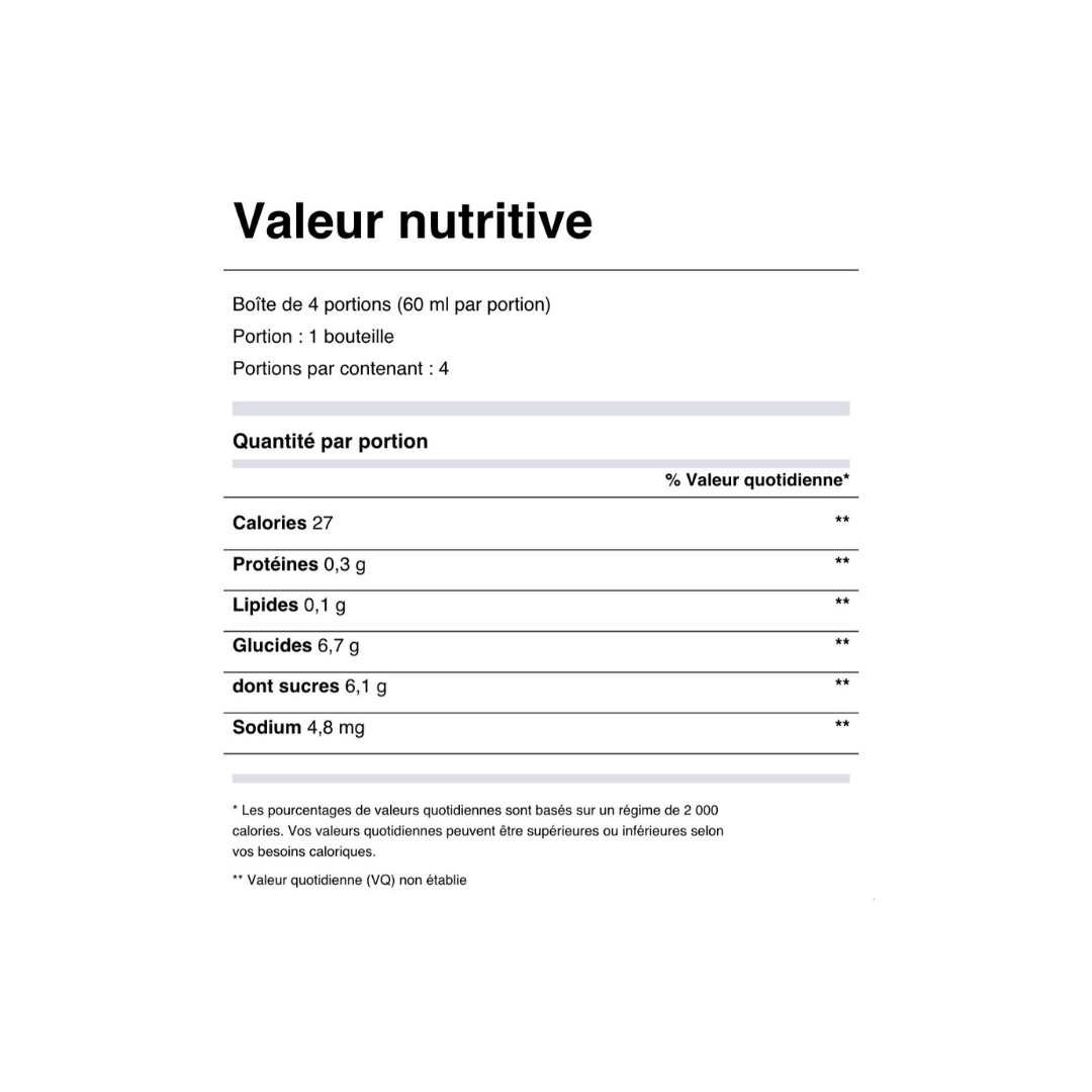 Informations nutritionnelles