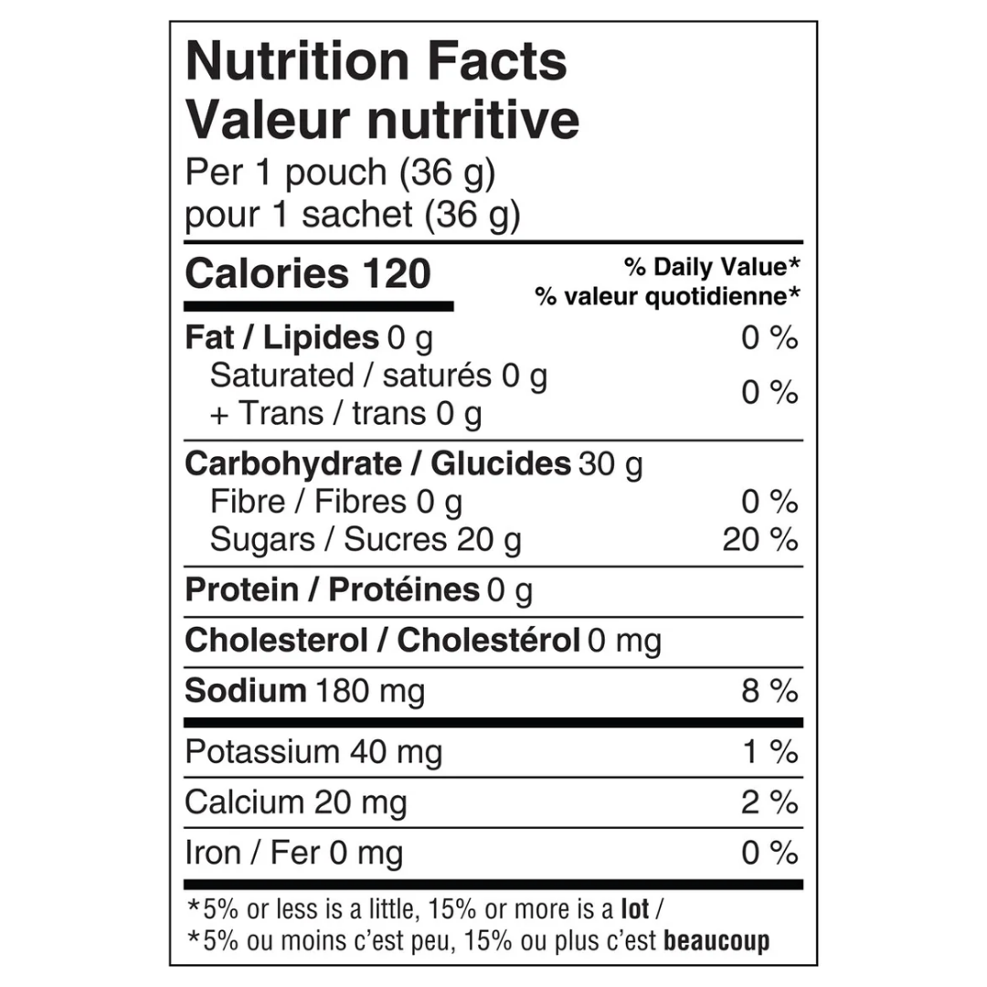 Informations nutritionnelles