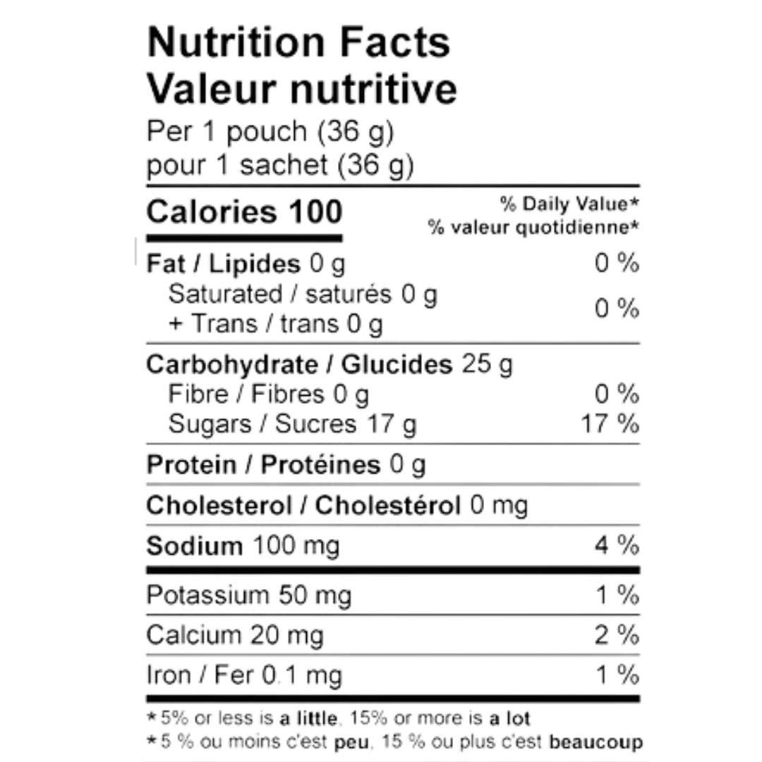 Informations nutritionnelles