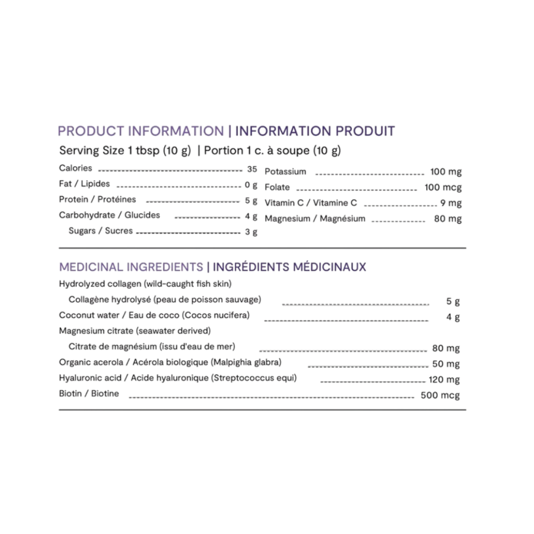 Informations nutritionnelles