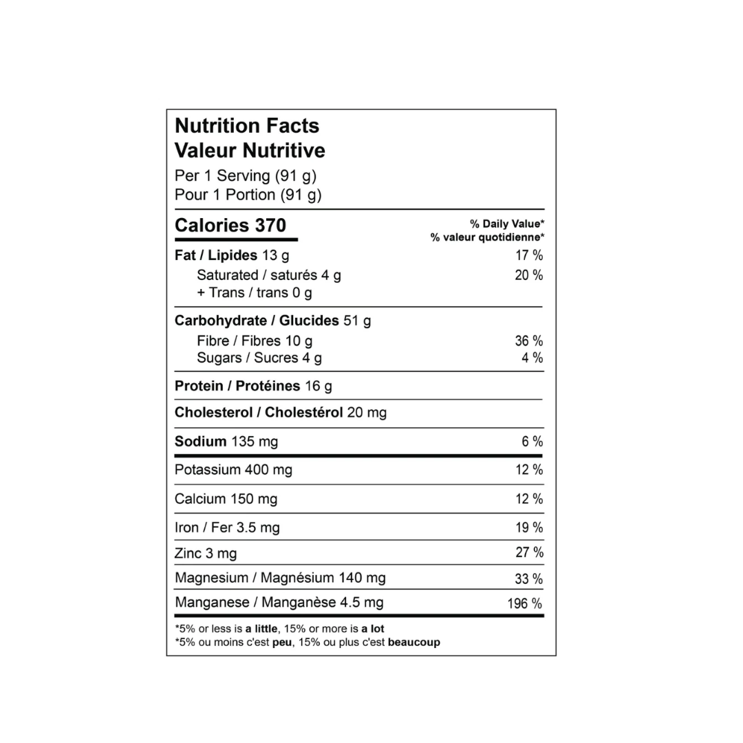 Informations nutritionnelles