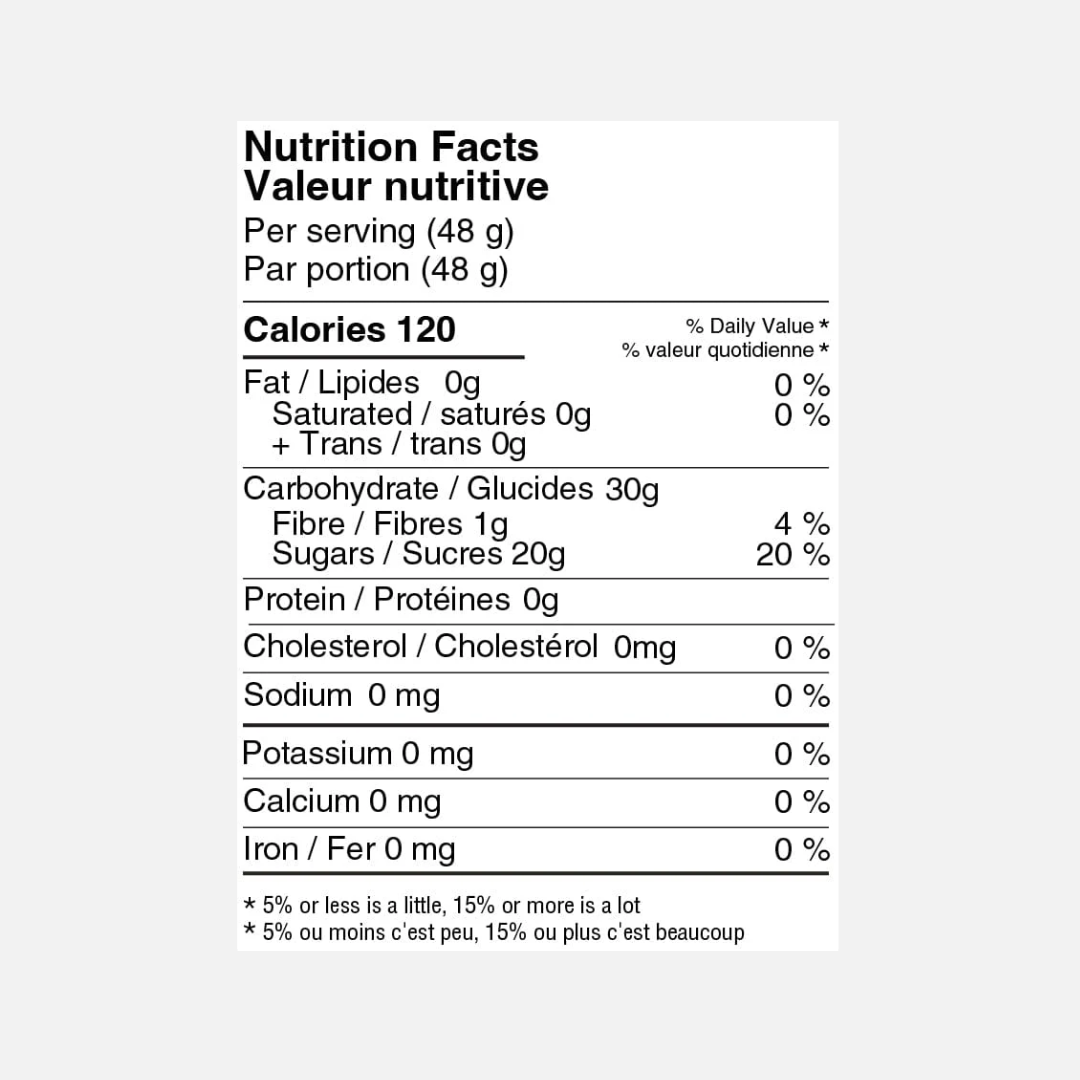 Informations nutritionnelles