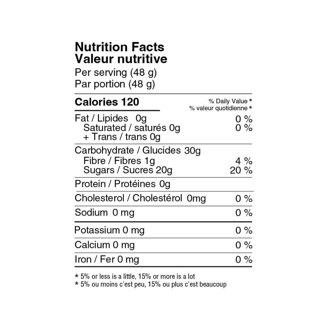 Informations nutritionnelles