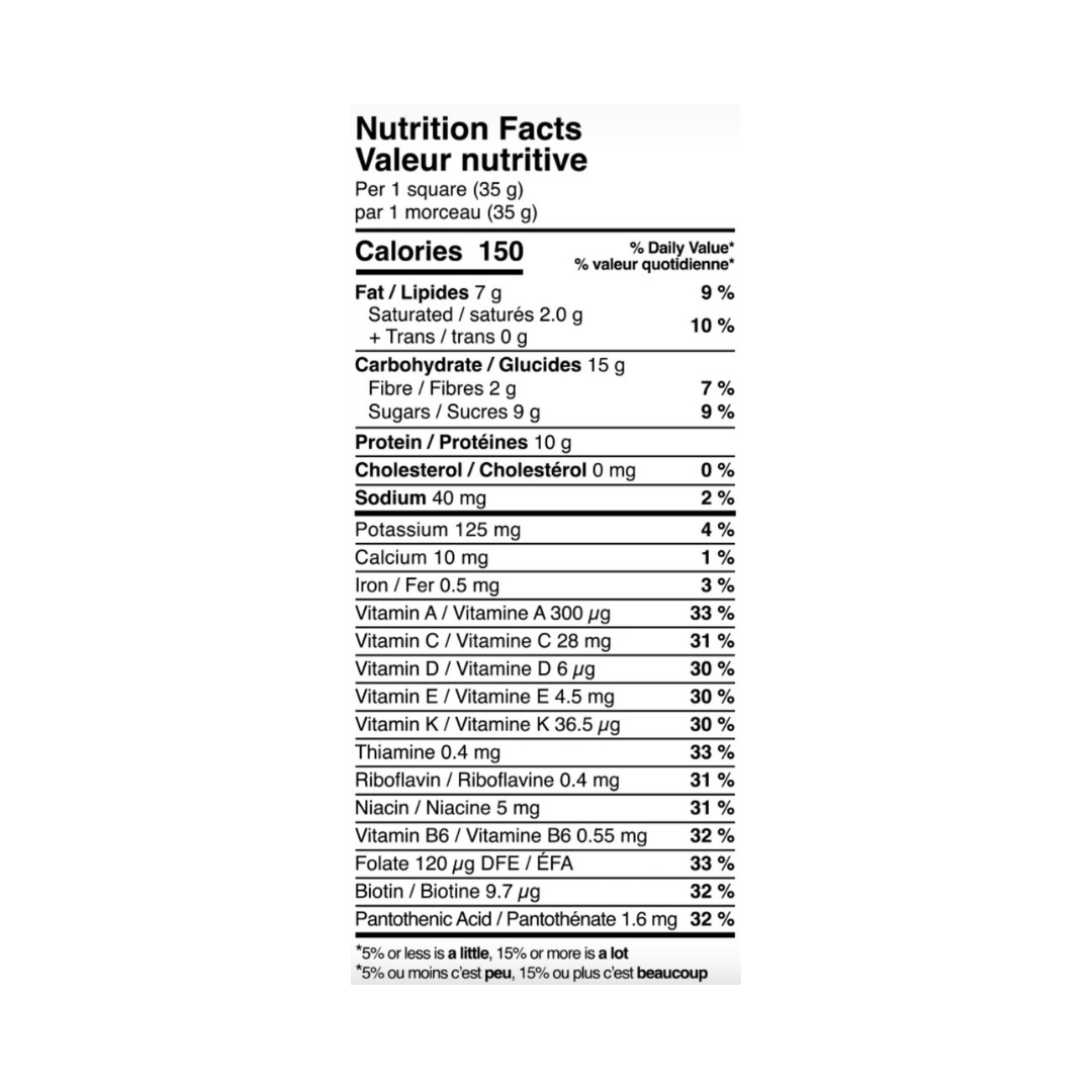Informations nutritionnelles