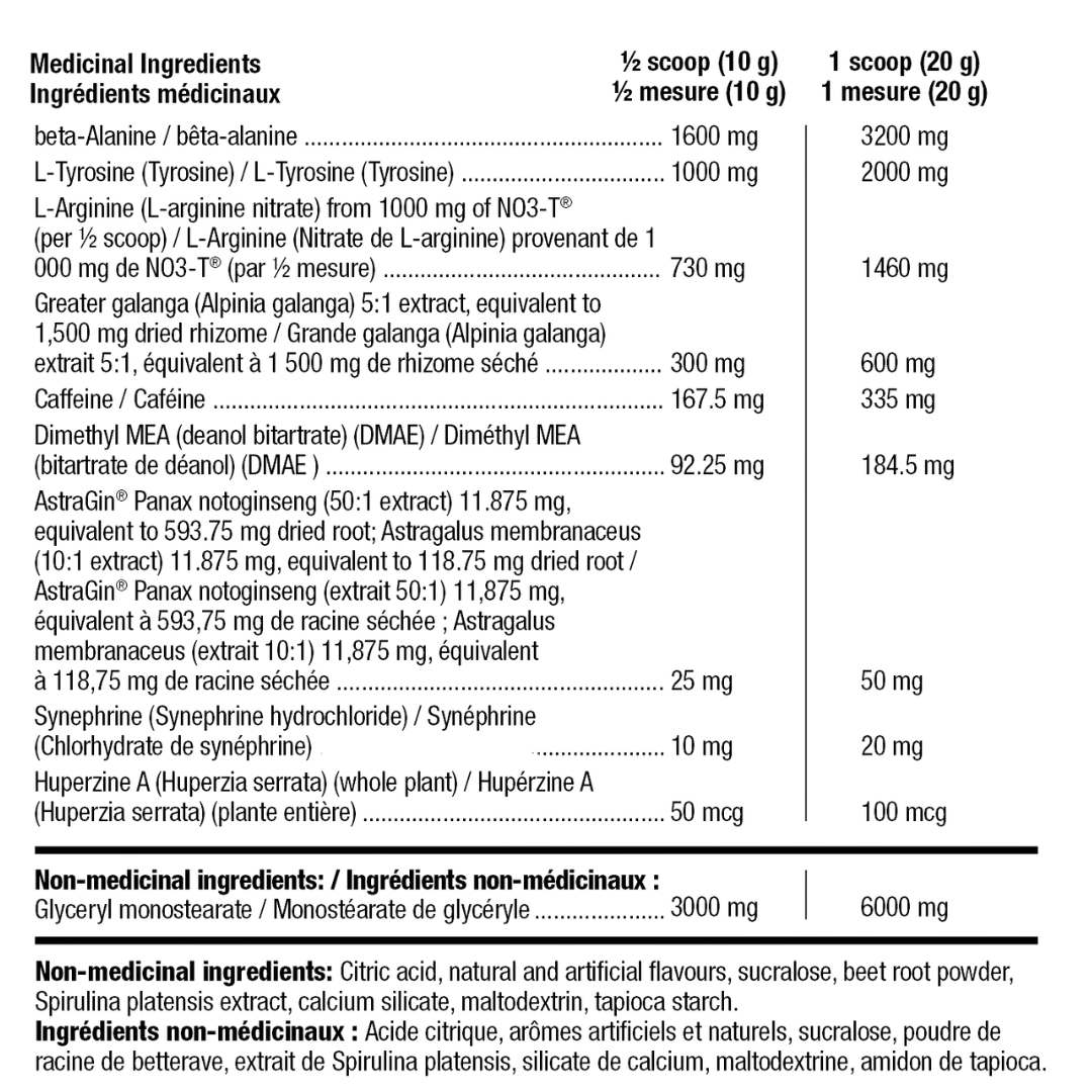 Informations nutritionnelles