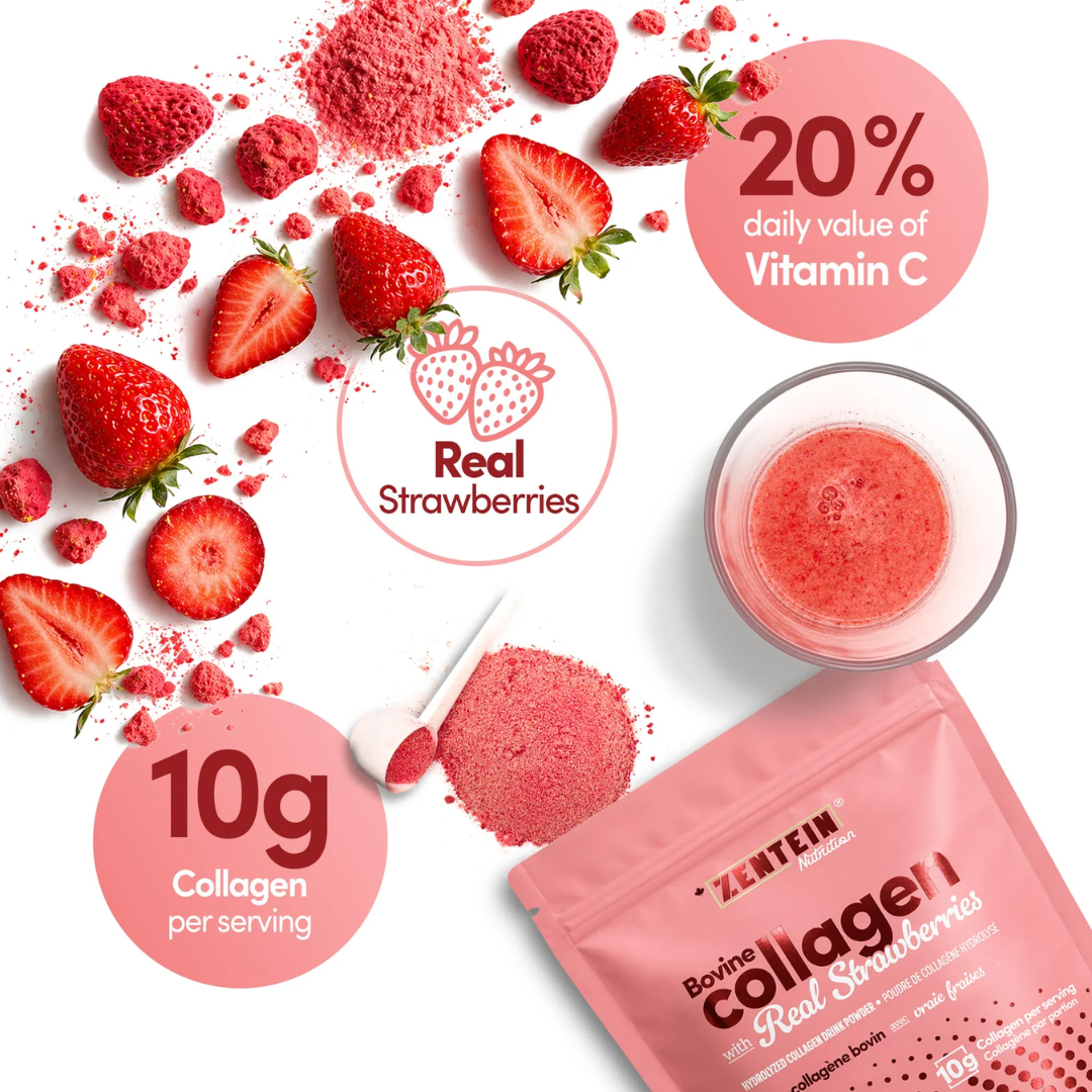 ZENTEIN - Collagène Bovin avec vraie fraises
