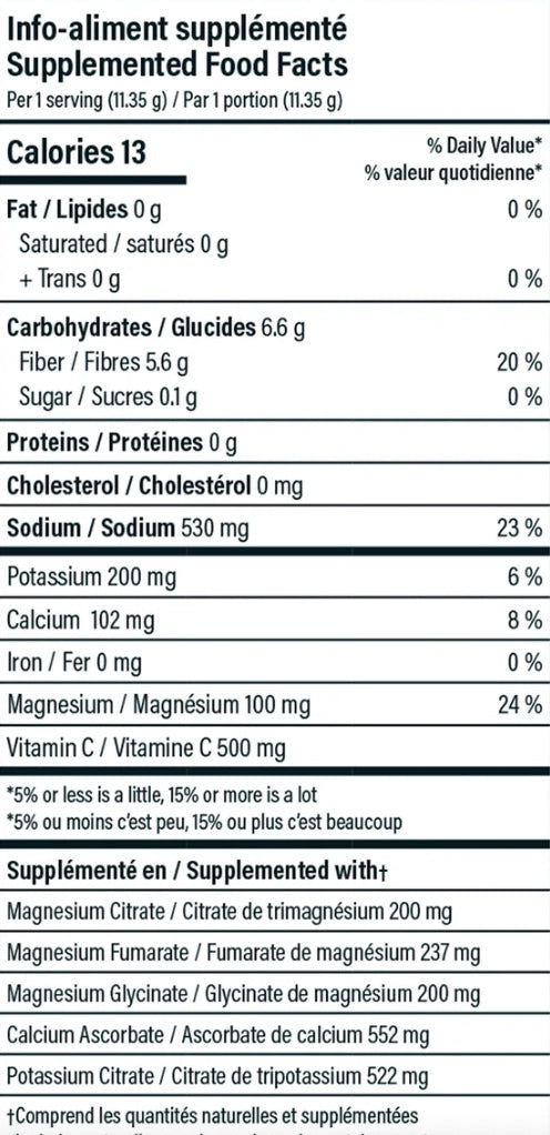 Informations nutritionnelles