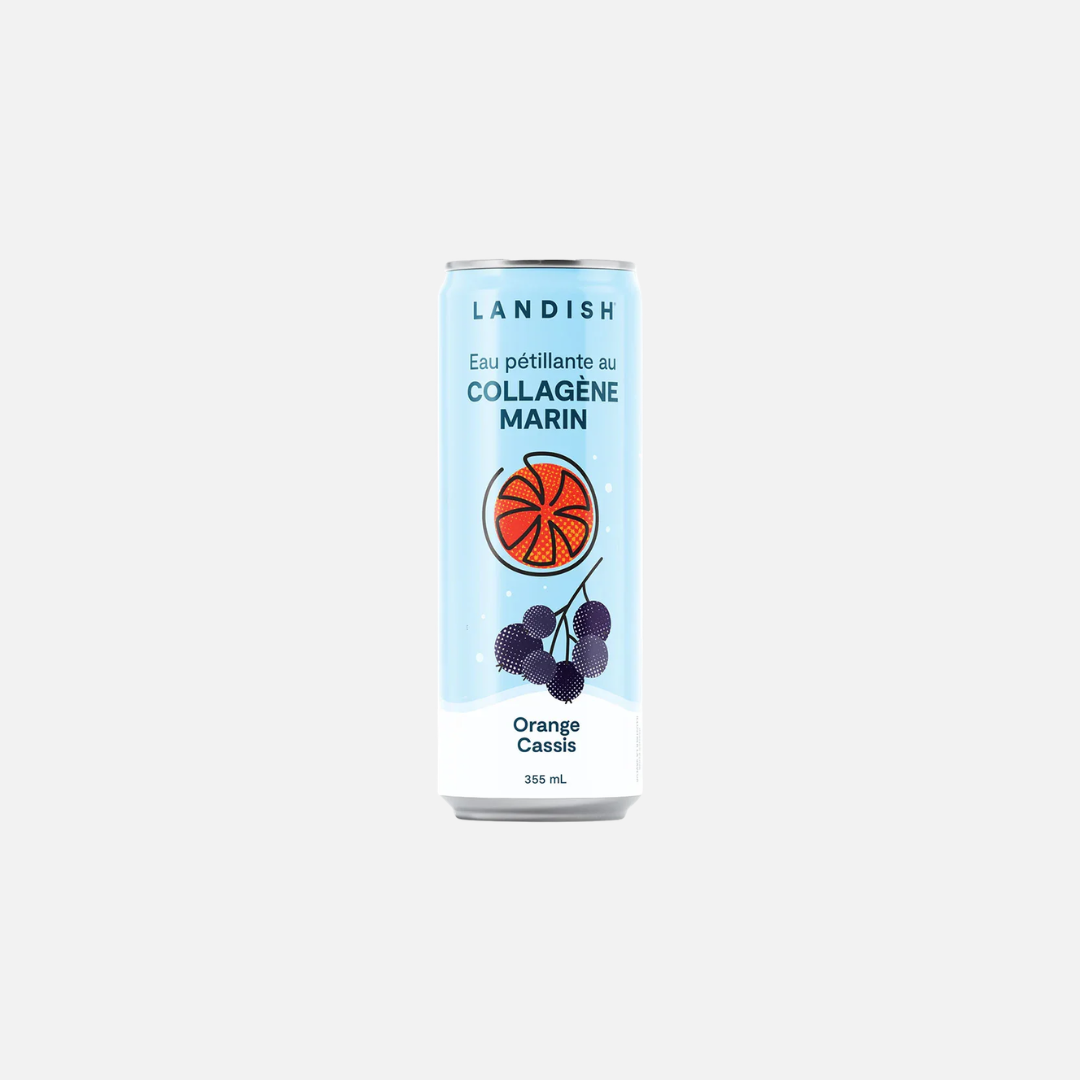 LANDISH Eau Pétillante et Collagène Marin (6 unités) - Poire Cerise