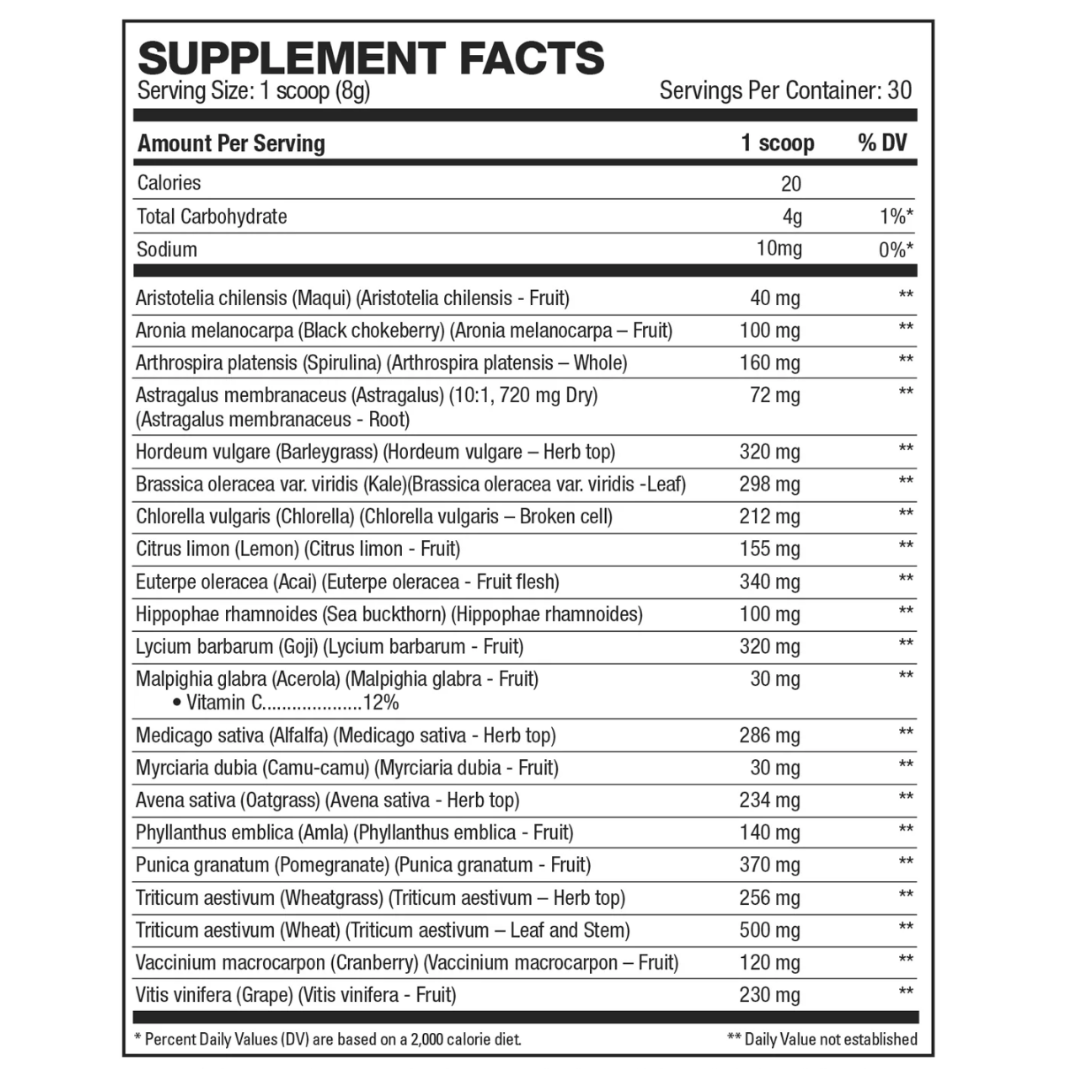 Informations nutritionnelles