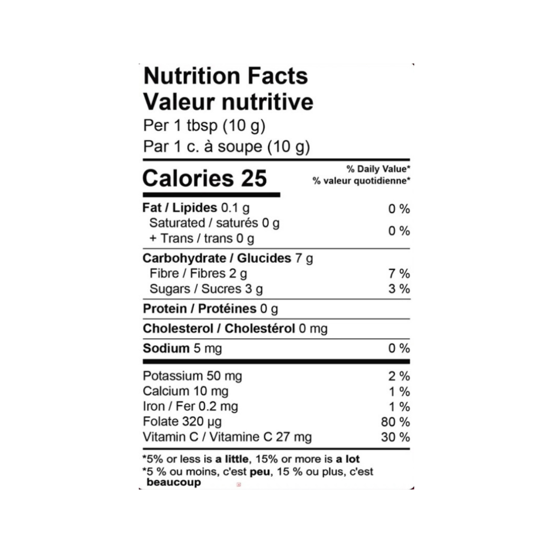 Informations nutritionnelles