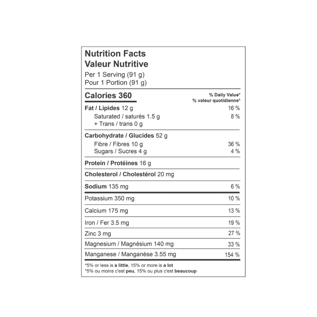 Informations nutritionnelles