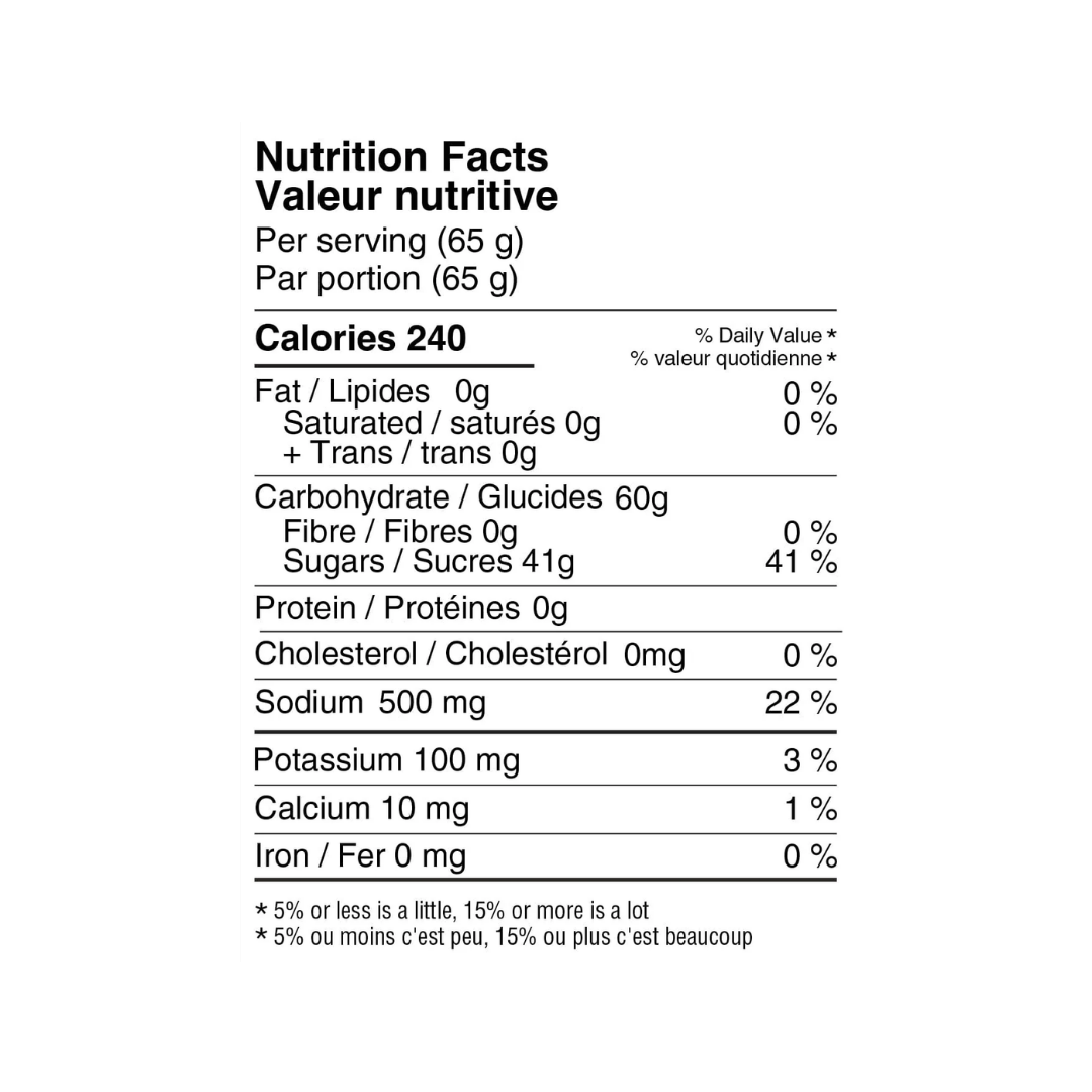 Informations nutritionnelles