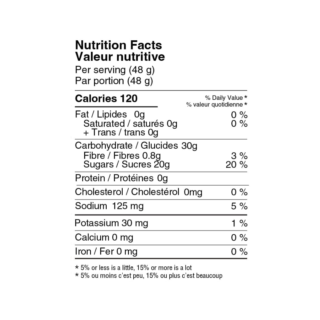 Informations nutritionnelles