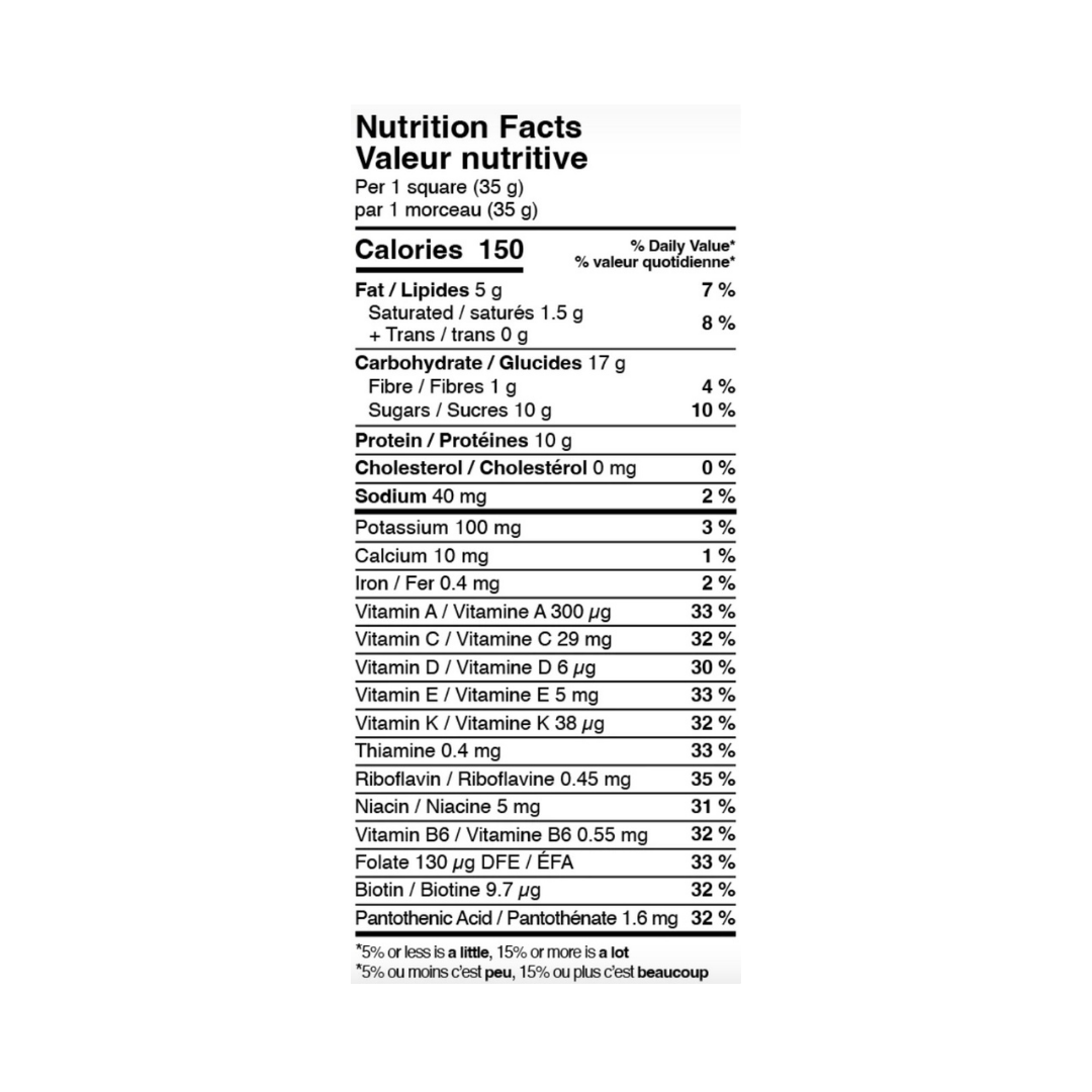 Informations nutritionnelles