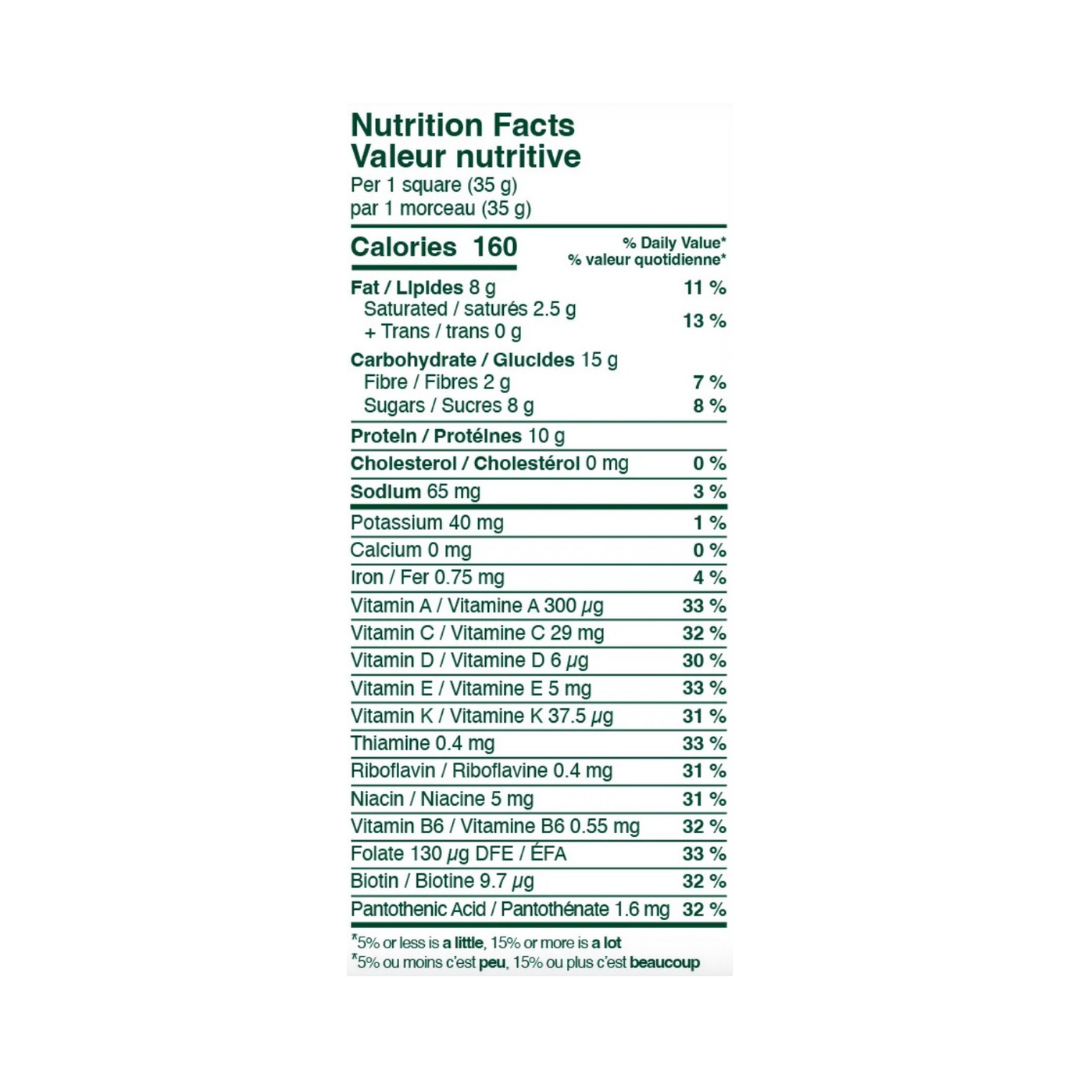 Informations nutritionnelles