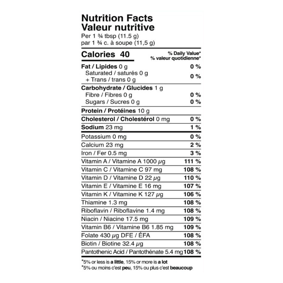 Informations nutritionnelles