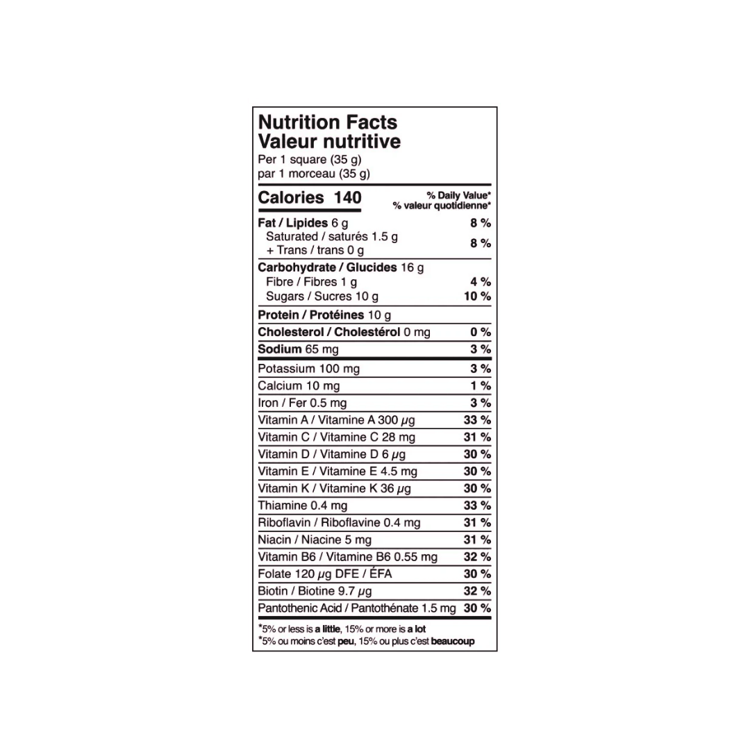 Informations nutritionnelles