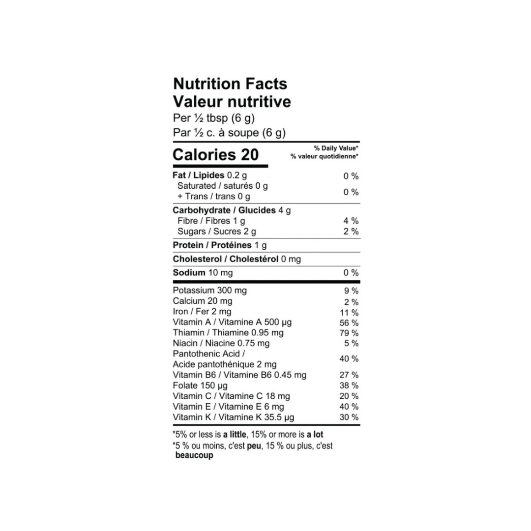 Informations nutritionnelles