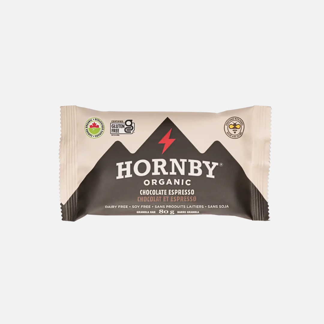 HORNBY Barre d'Énergie Biologique - Chocolat et Espresso